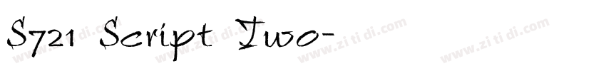 S721 Script Two字体转换 S721 Script Two字体转换